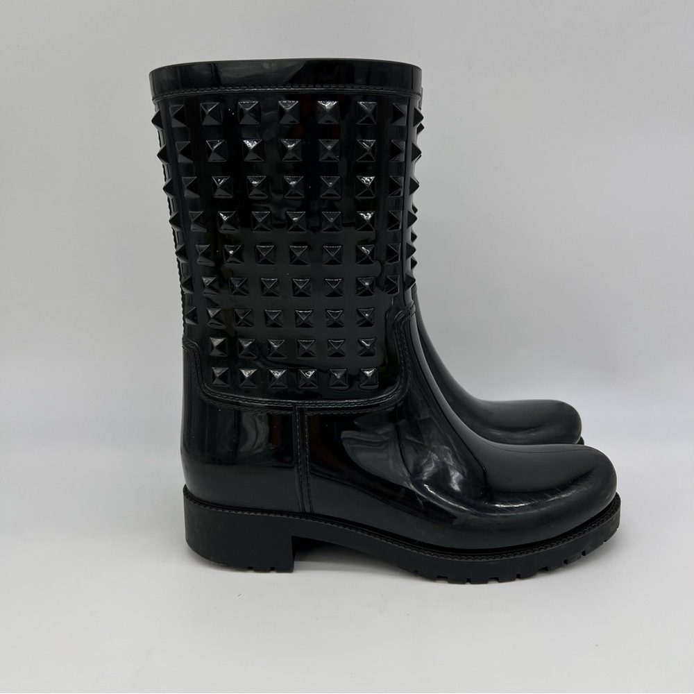 Valentino Garavani Rubber Studded Accents Rain Boots Size 37